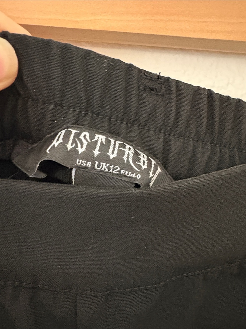 Disturbia Black High-Waist Embroidered Pants - Picture 6 of 6